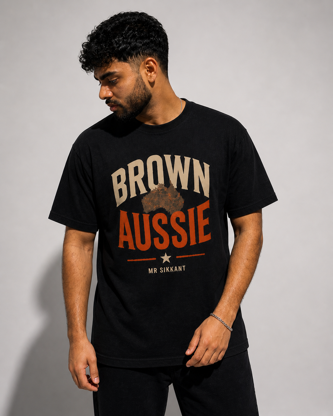 Brown Aussie Tee (Mr Sikkant Edition)