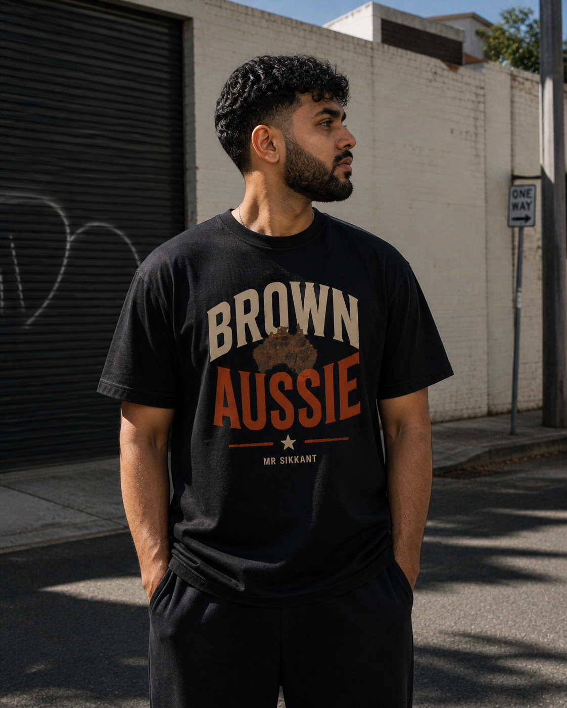 Brown Aussie Tee (Mr Sikkant Edition)