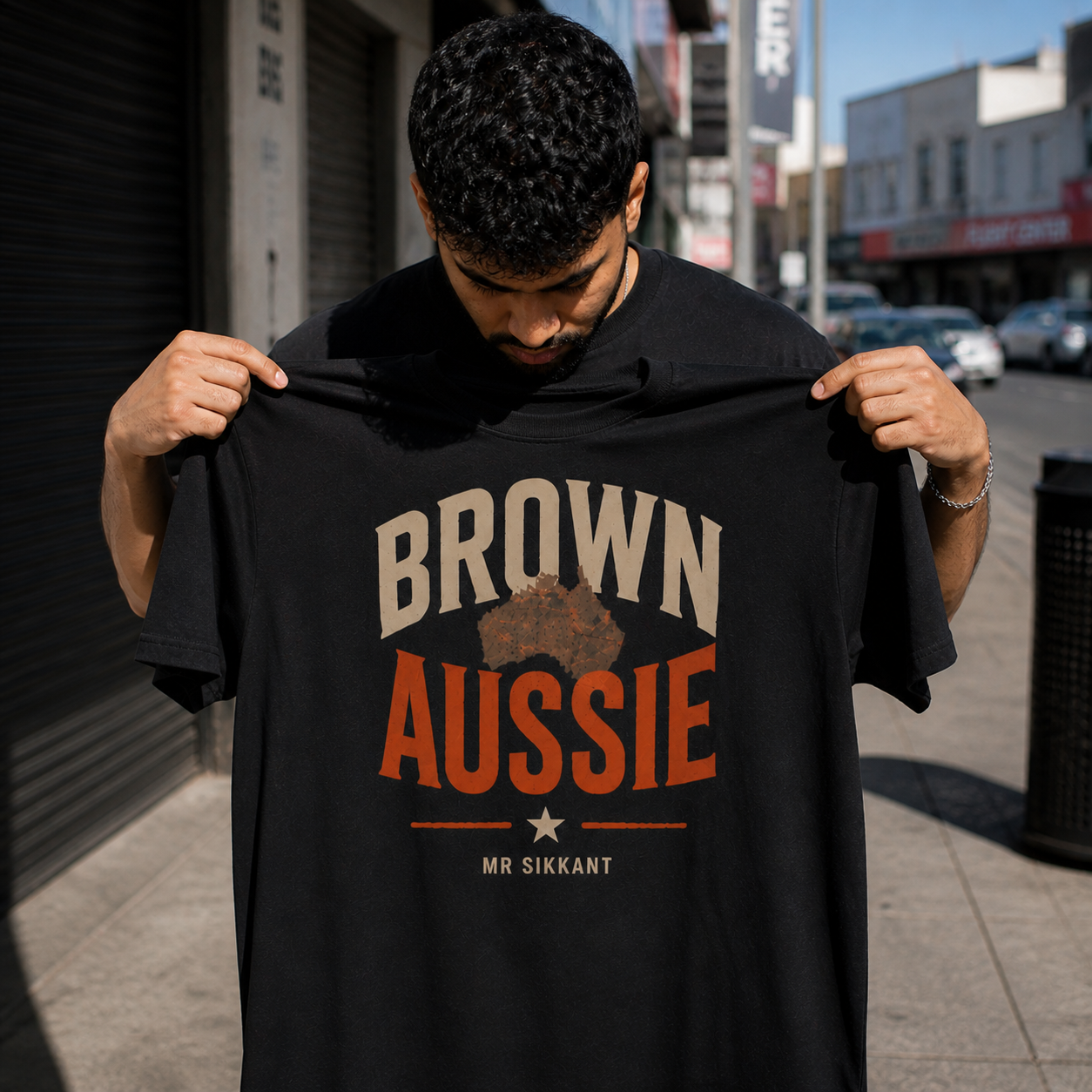 Brown Aussie Tee (Mr Sikkant Edition)