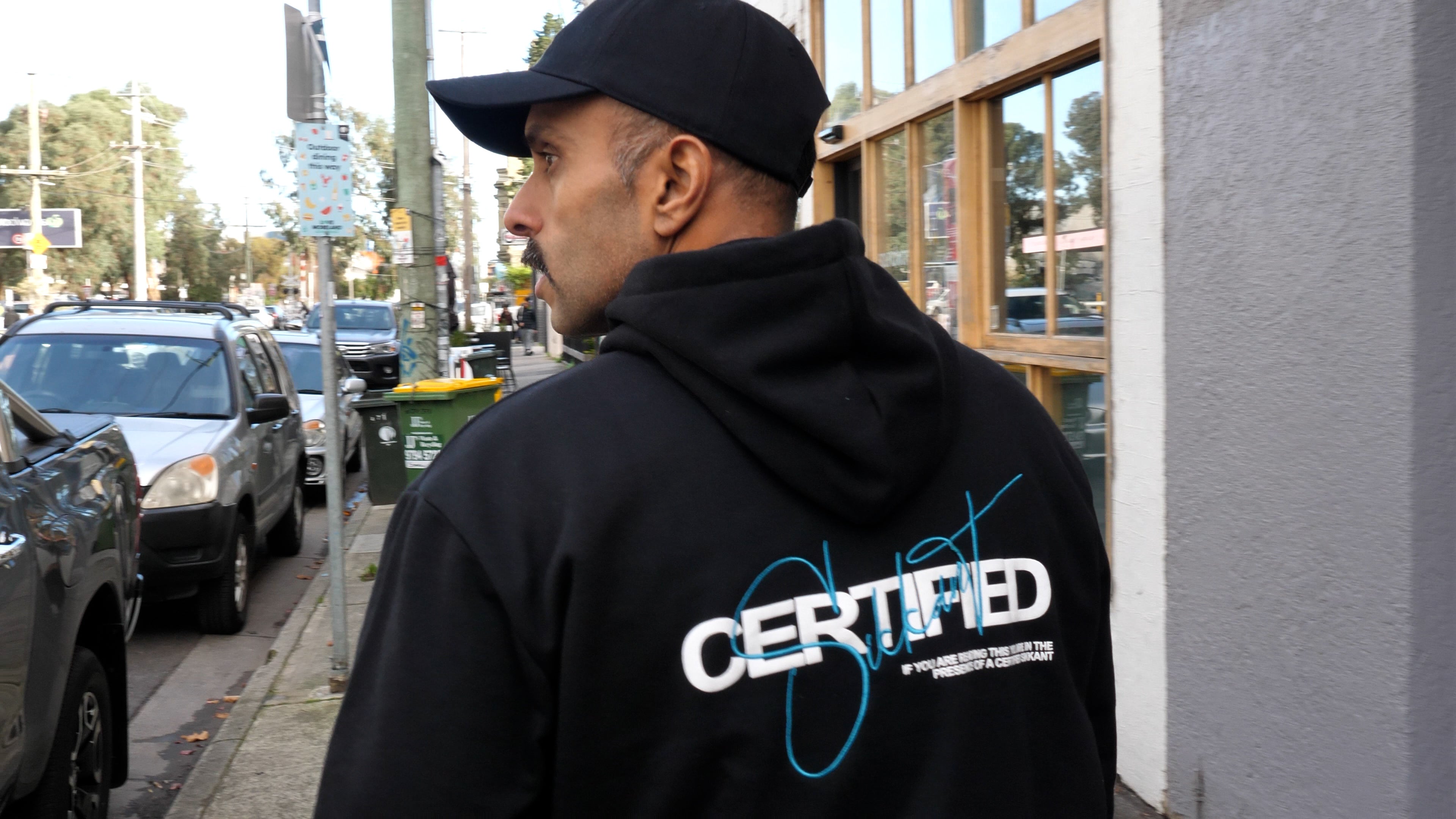Sikkant Certified Black Hoodie - Cult Teal Signature