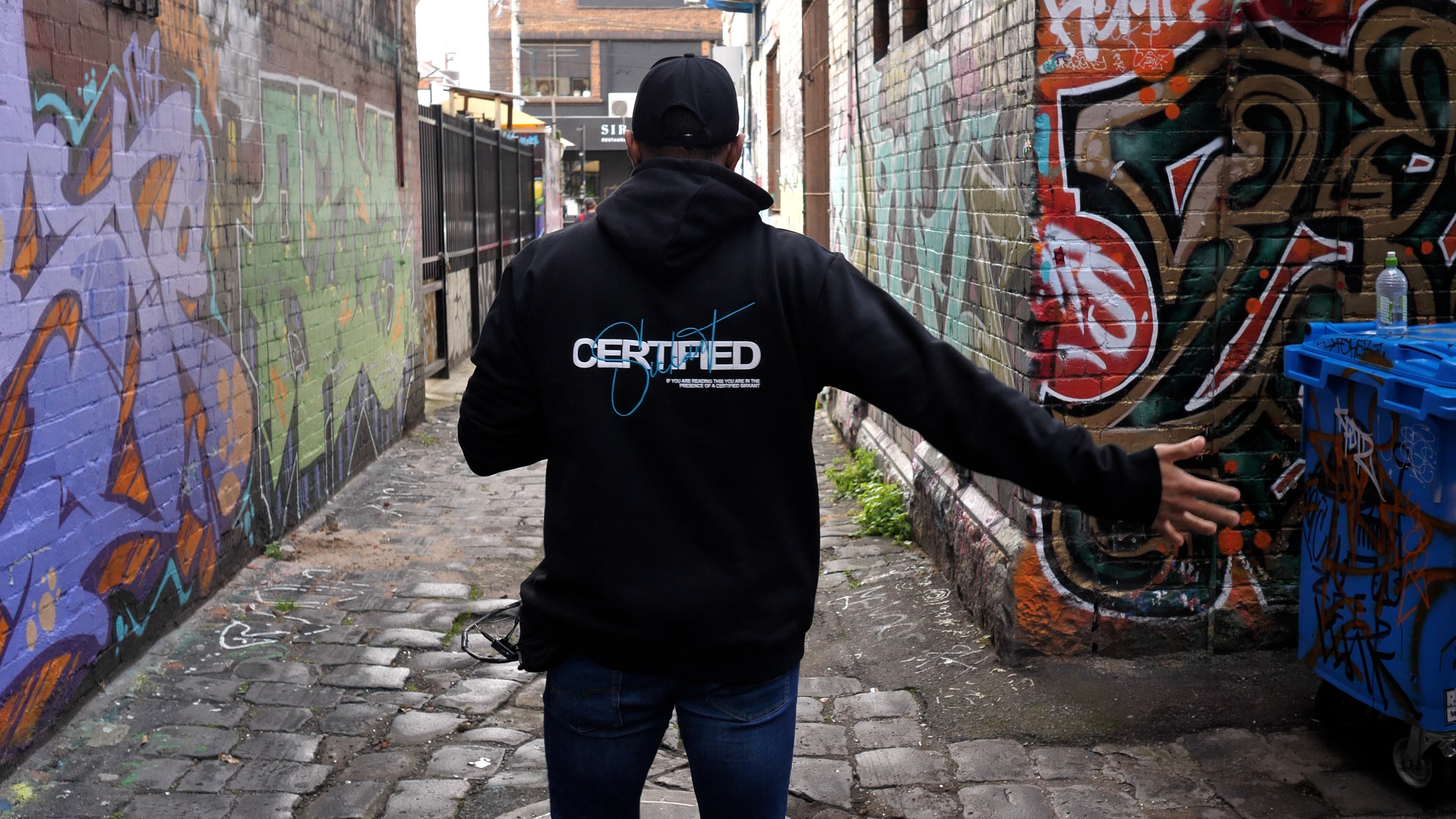 Sikkant Certified Black Hoodie - Cult Teal Signature