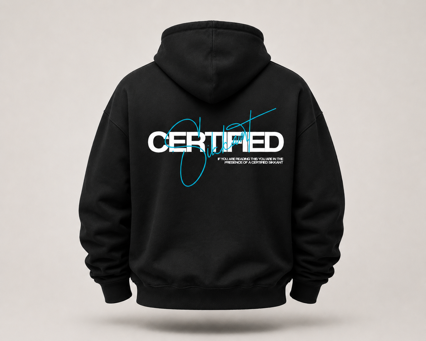 Sikkant Certified Black Hoodie - Cult Teal Signature